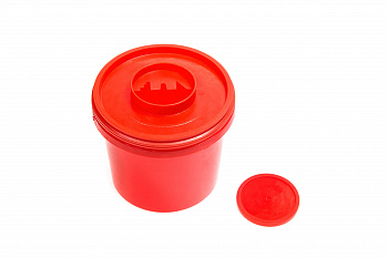  Контейнер для остр. инстр.  1 л  класс В (красный)  с игл-м круглый 120 мм