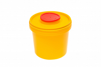  Контейнер для остр. инстр.  1 л  класс Б (желтый)  с игл-м круглый 120 мм