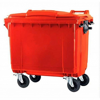 Конт.д/хр отх. В собранном виде класс В (красный) объем 1100 л  ( квадр./прямоуг. , без педали ) 