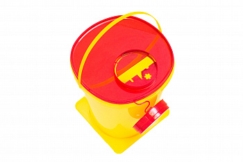  Контейнер для остр. инстр. sharp box 5 л  класс Б (желтый)  с игл-м квадр./прямоуг. 223 мм