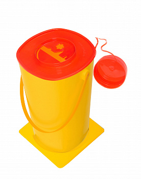  Контейнер для остр. инстр. sharp box 2 л  класс Б (желтый)  с игл-м квадр./прямоуг. 220 мм