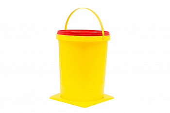 Контейнер д/орган. отх. organic box класс Б (желтый) объем 6л( квадр./прямоуг. )  243мм