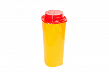  Контейнер для остр. инстр. sharp box 1 л  класс Б (желтый)  с игл-м квадр./прямоуг. 210 мм